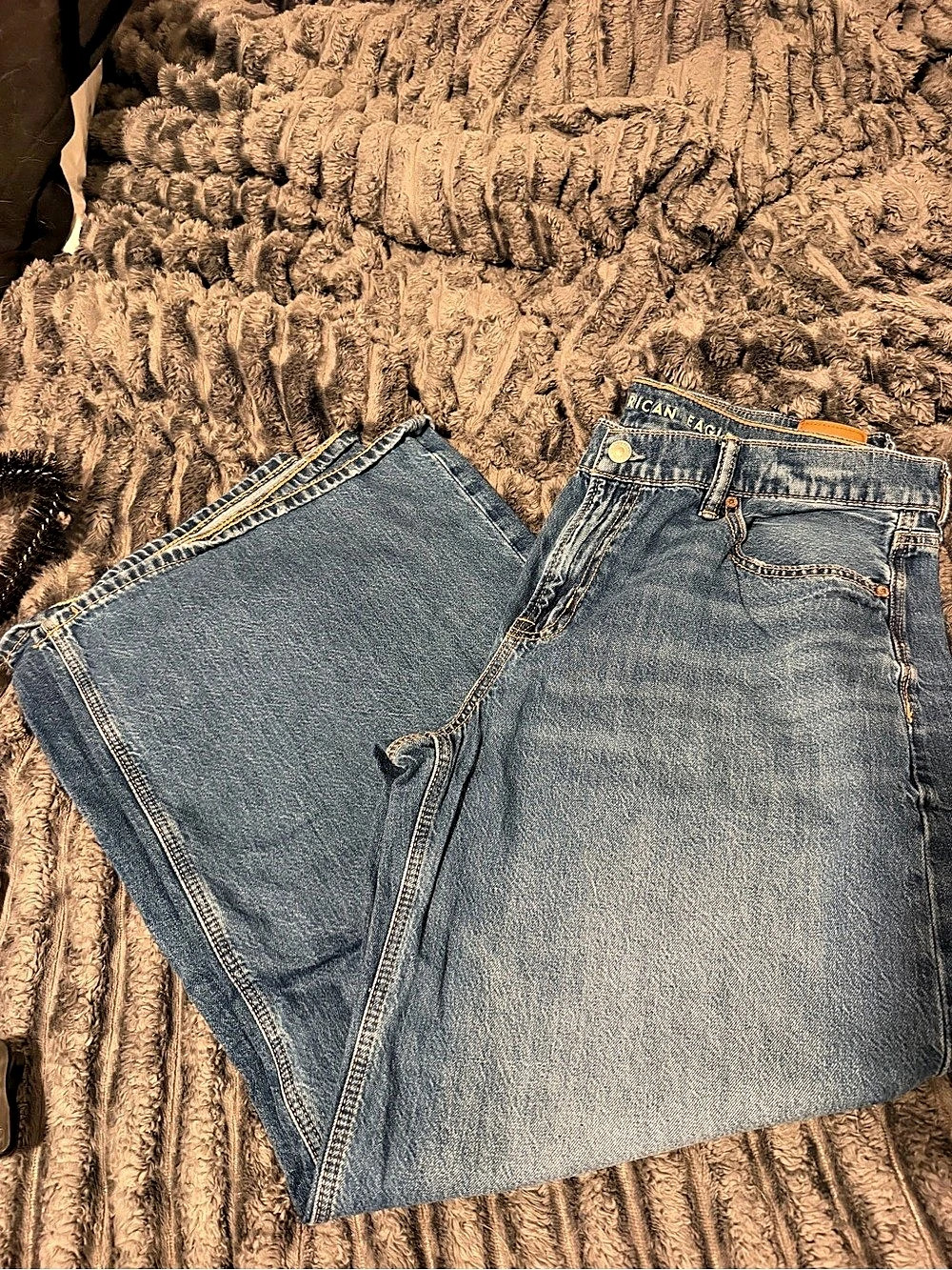 New American Eagle AE Baggy Wide-Leg Jean Blue